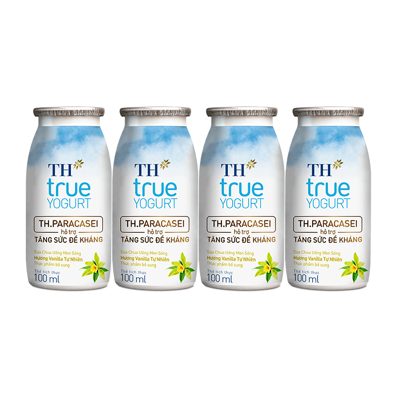 Sữa Chua Uống Men Sống TH true YOGURT Hương Vanilla Tự Nhiên