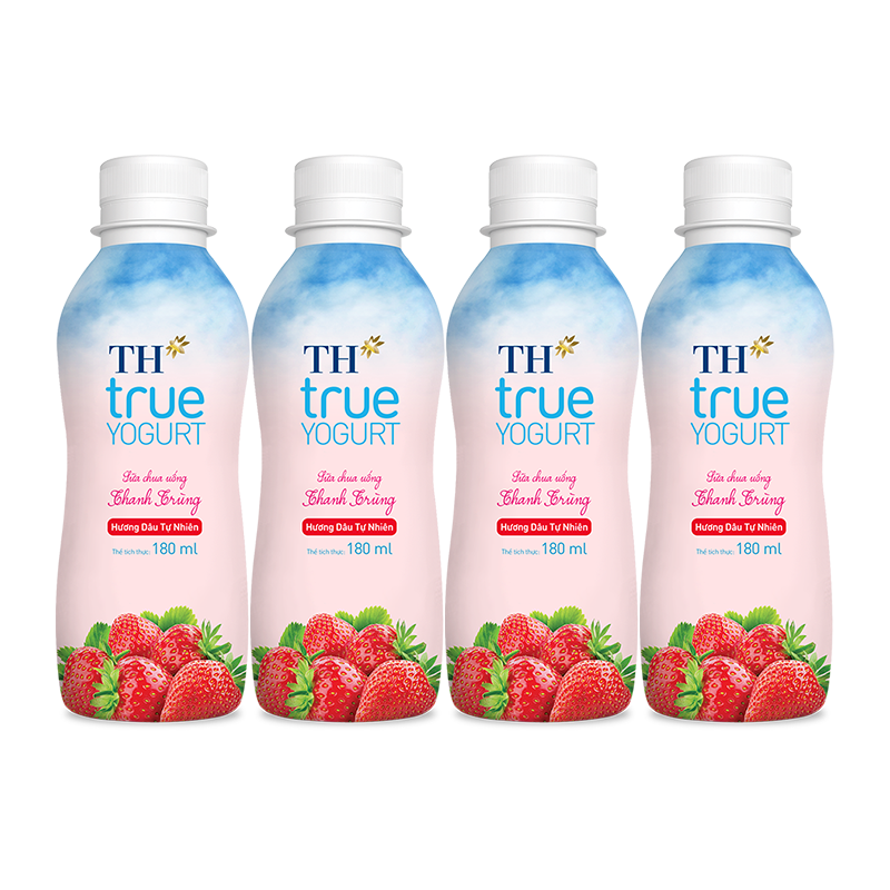 Sữa chua uống Thanh Trùng TH true YOGURT Hương Dâu