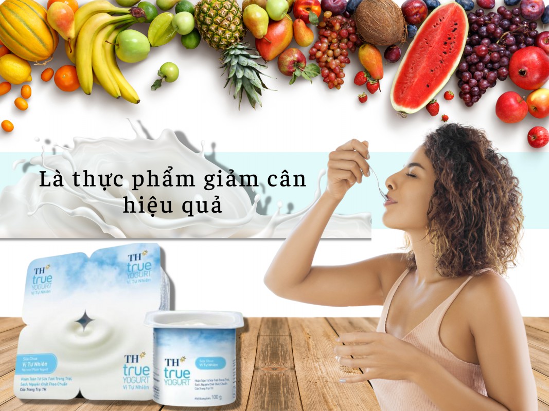 Việc sử dụng sữa chua cũng giúp cân nặng cải thiện đáng kể